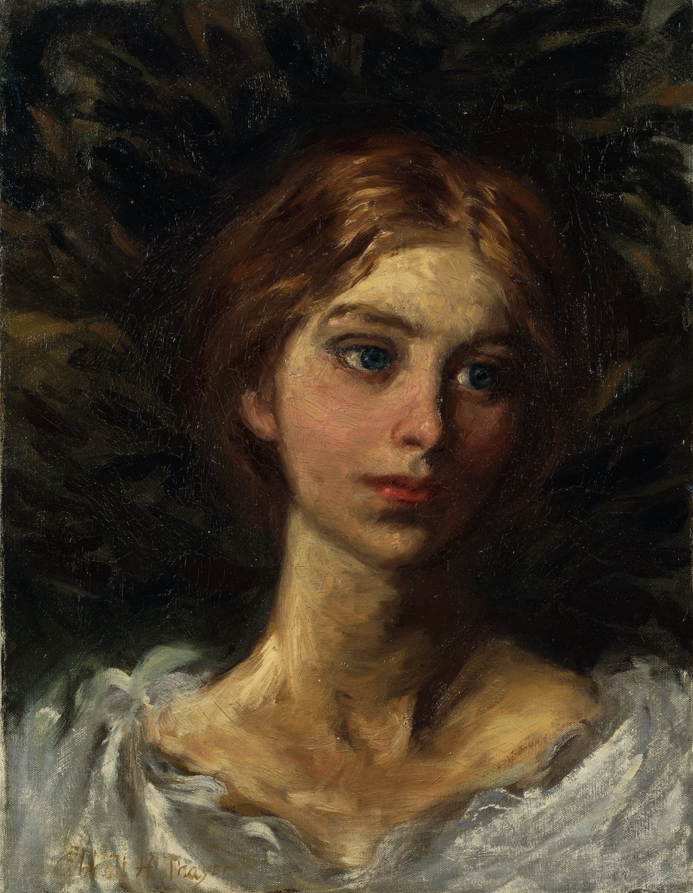 Portrét dívky, od Abbott Handerson Thayer