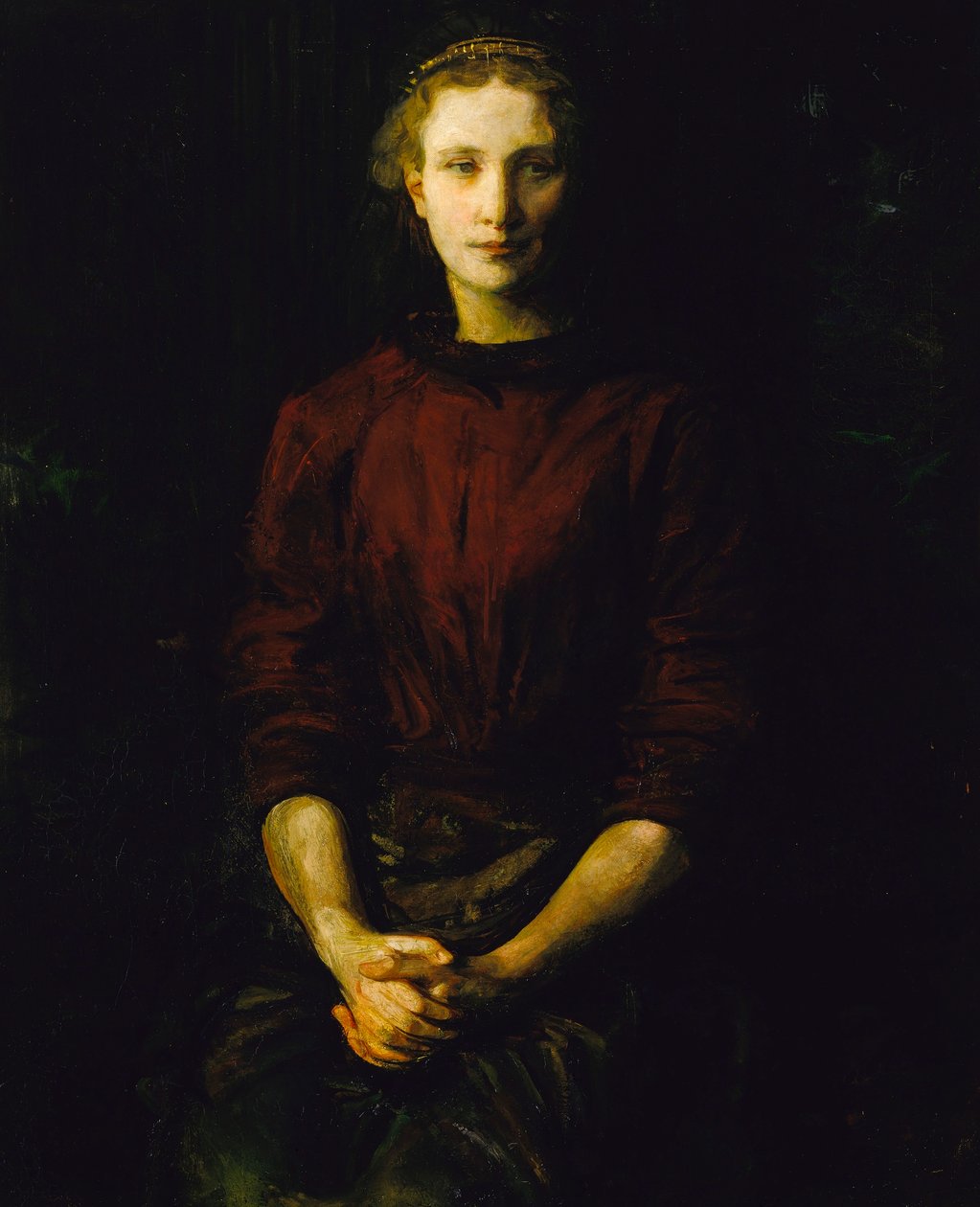 Portrét dámy (paní William B. Cabot) od Abbott Handerson Thayer