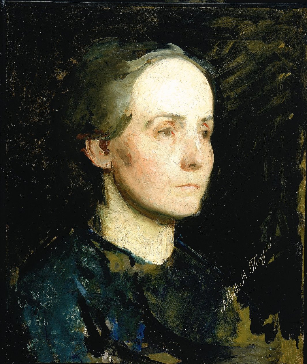 Portrét ženy (slečna Gertrude Bloede) od Abbott Handerson Thayer