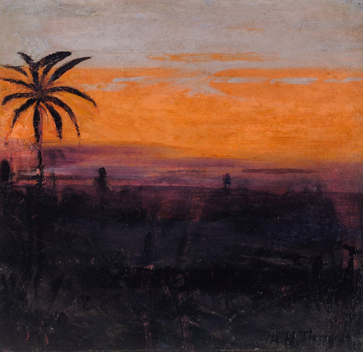 The Sky Simulated by Red Flamingoes, studie ke knize Concealing Coloration in the Animal Kingdom (Skrývání zbarvení v živočišné říši) od Abbott Handerson Thayer