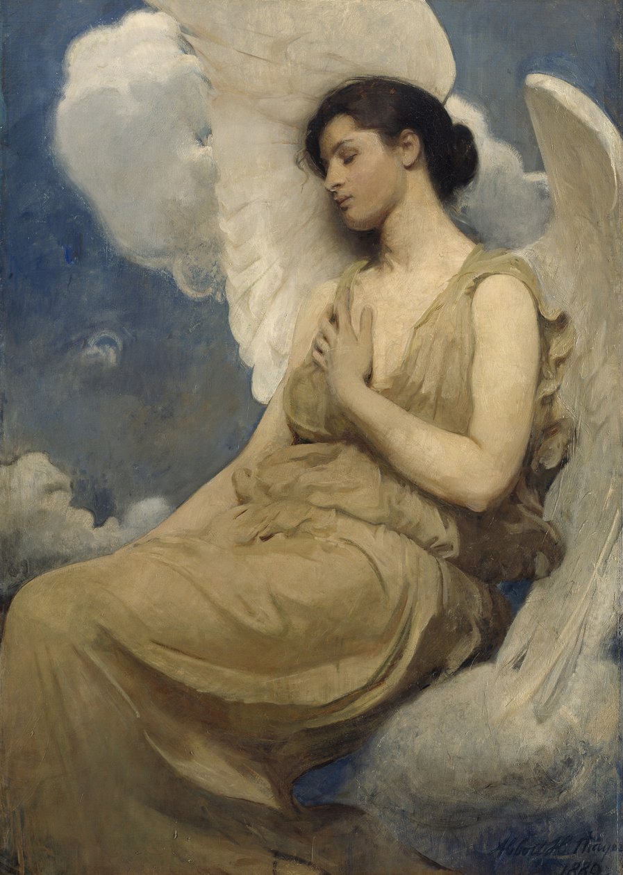 Okřídlená postava, 1889 od Abbott Handerson Thayer