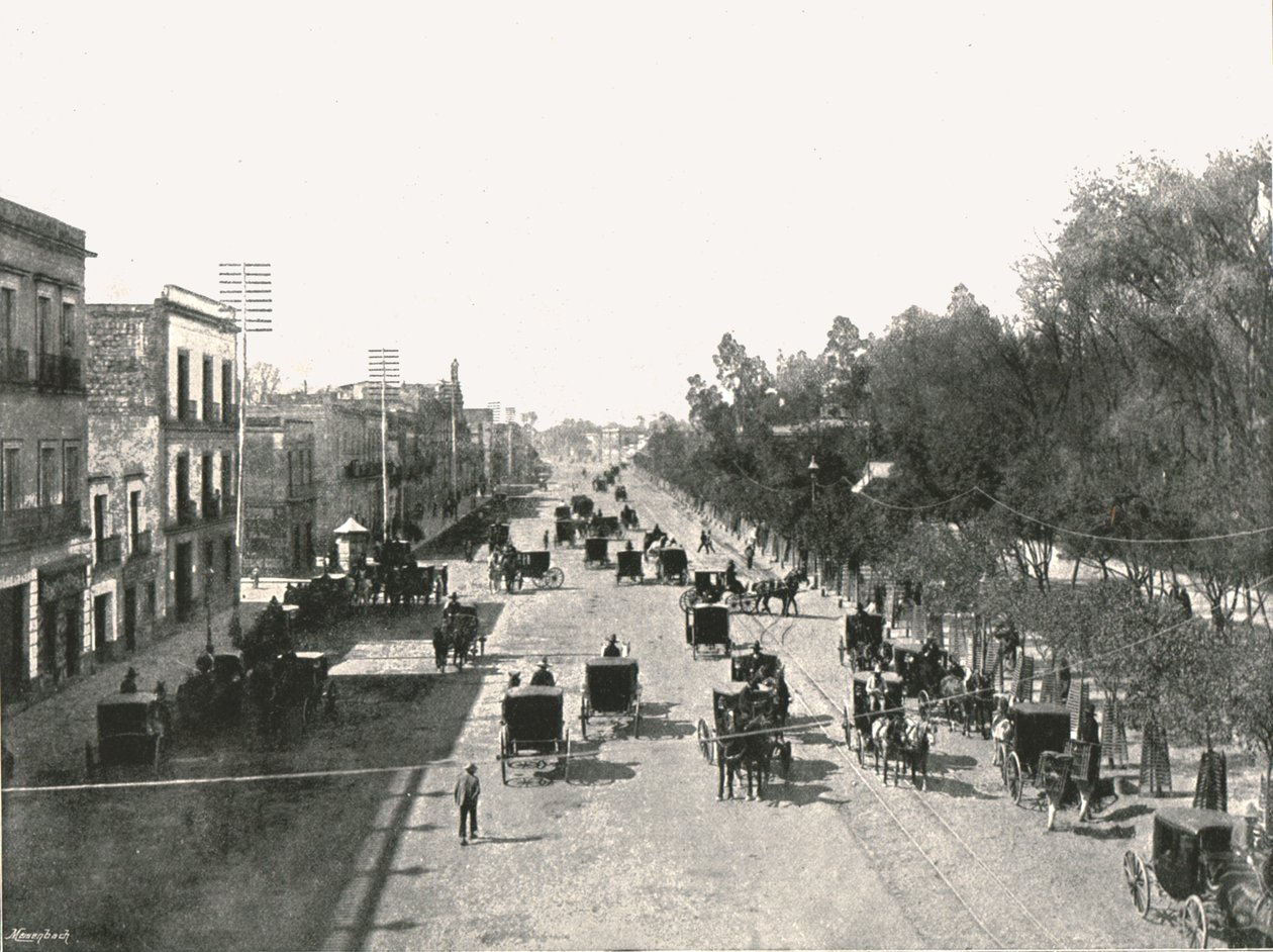 Juarez Avenue, Mexico City, Mexiko, 1895. od Abel Briquet