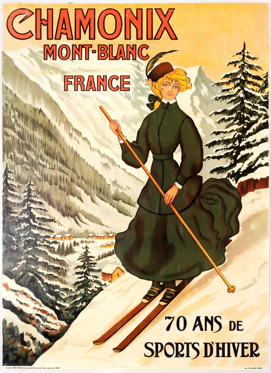 Chamonix Mont Blanc 70 let zimních sportů. od Abel Faivre