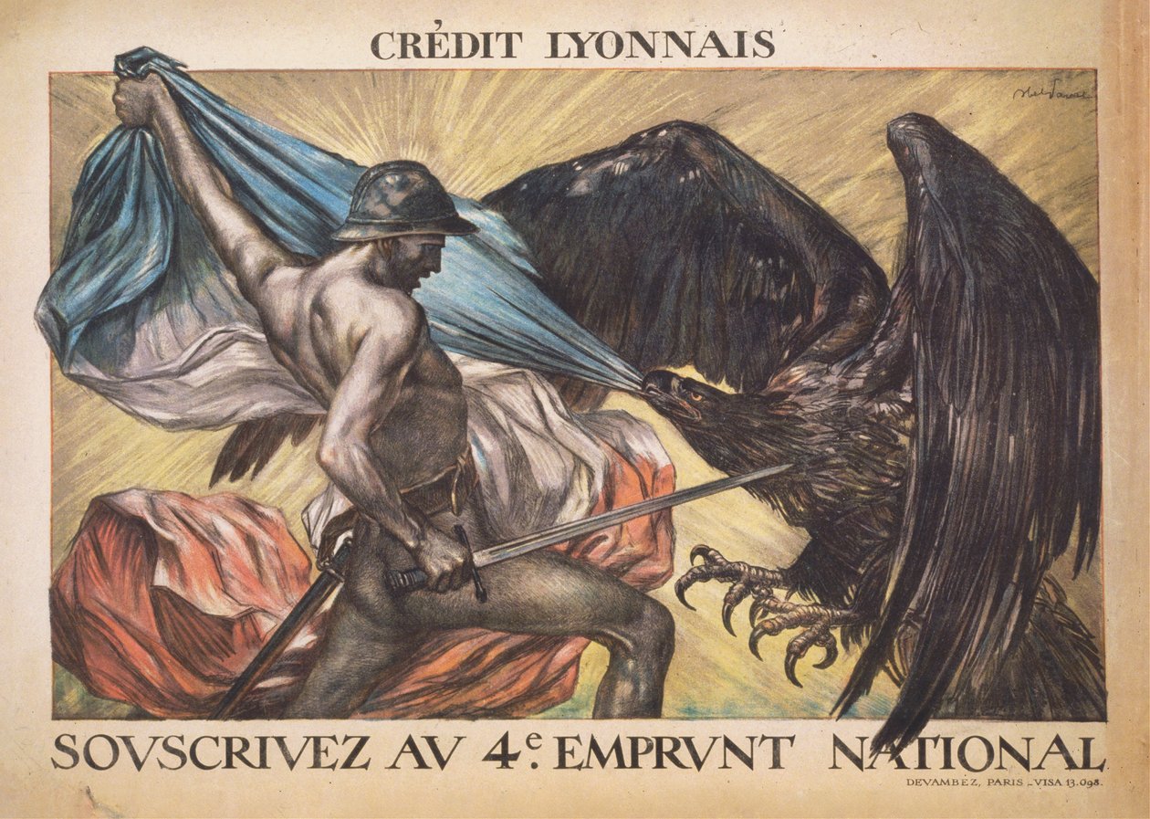 Credit Lyonnais. Předplaťte si 4. národní půjčku, 1918. od Abel Faivre