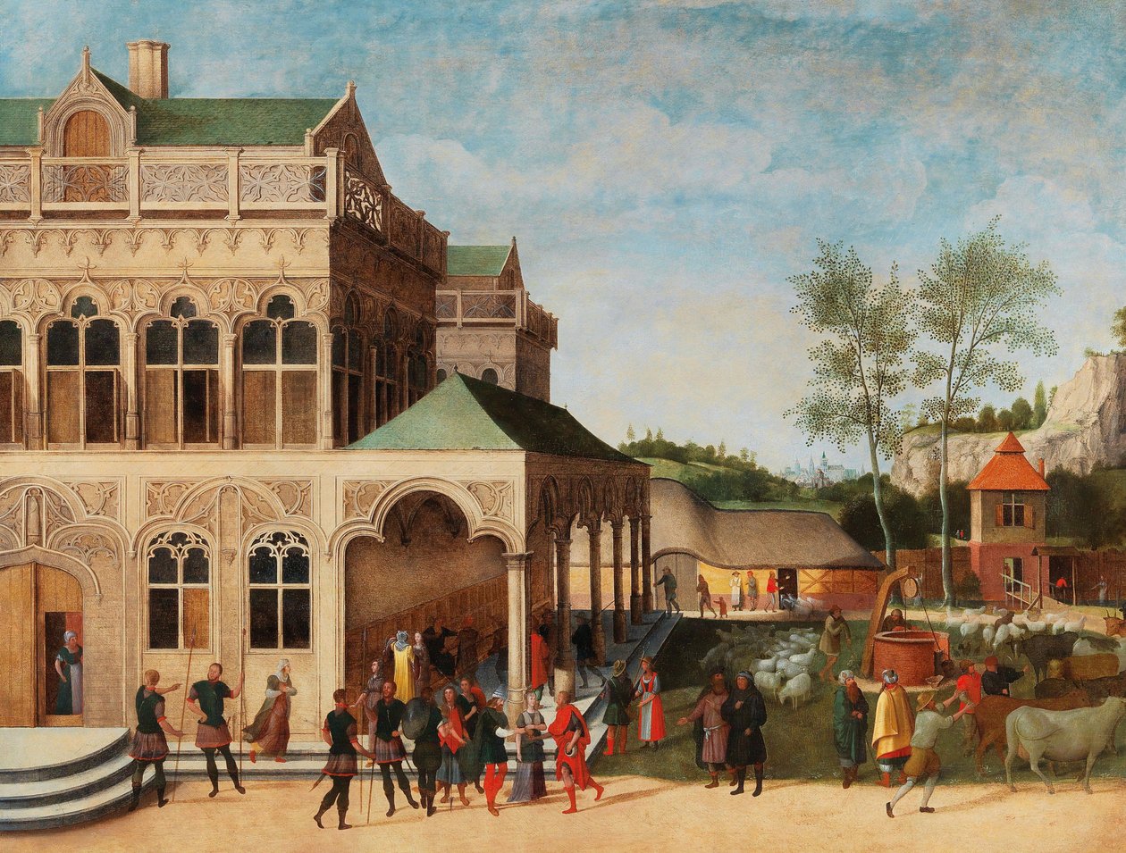 Elegantní lodžie s návrhem Izáka Rebecce, 1616. od Abel Grimmer