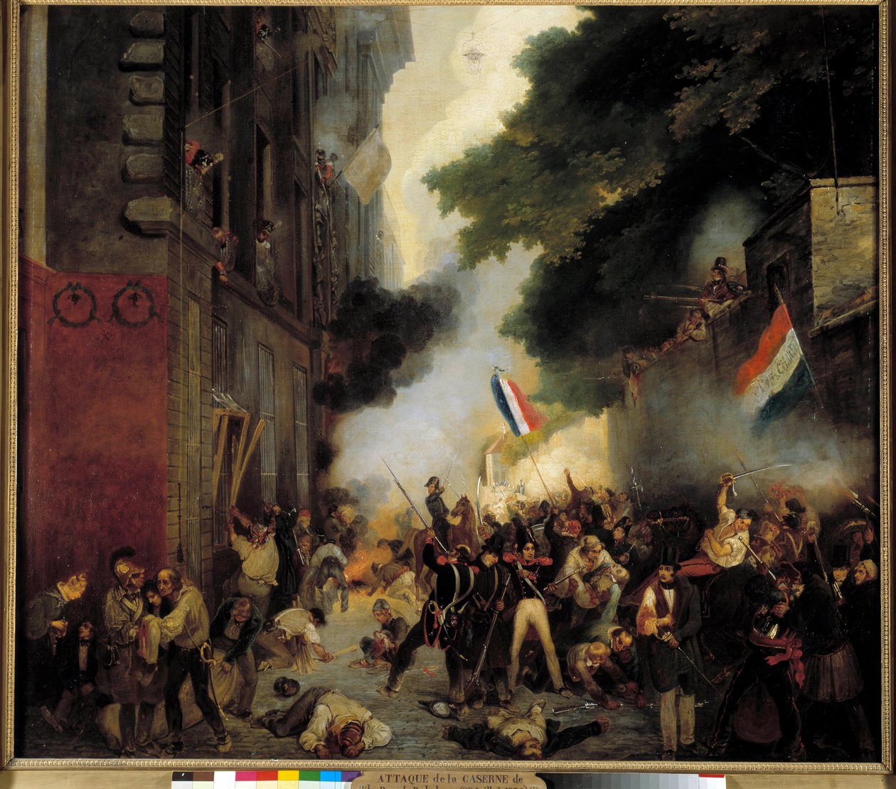 Epizoda revoluce z roku 1830, červenec: Útok na kasárna na Babylon Street 29. července od Abel Lordon
