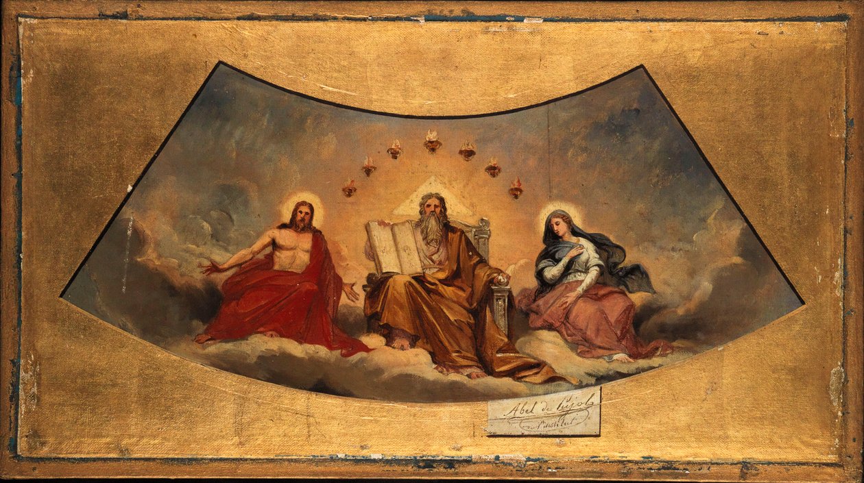 Francouzsky: Le Père éternel, le Christ et la Vierge (Věčný otec, Kristus a Marie) od Abel de Pujol