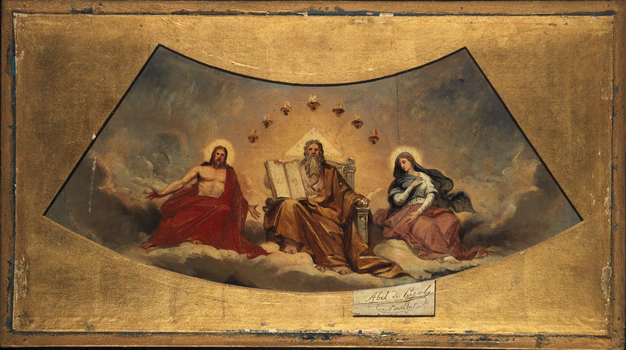 Věčný Otec, Kristus a Panna Maria, asi 1838 (olej na plátně) od Abel de Pujol