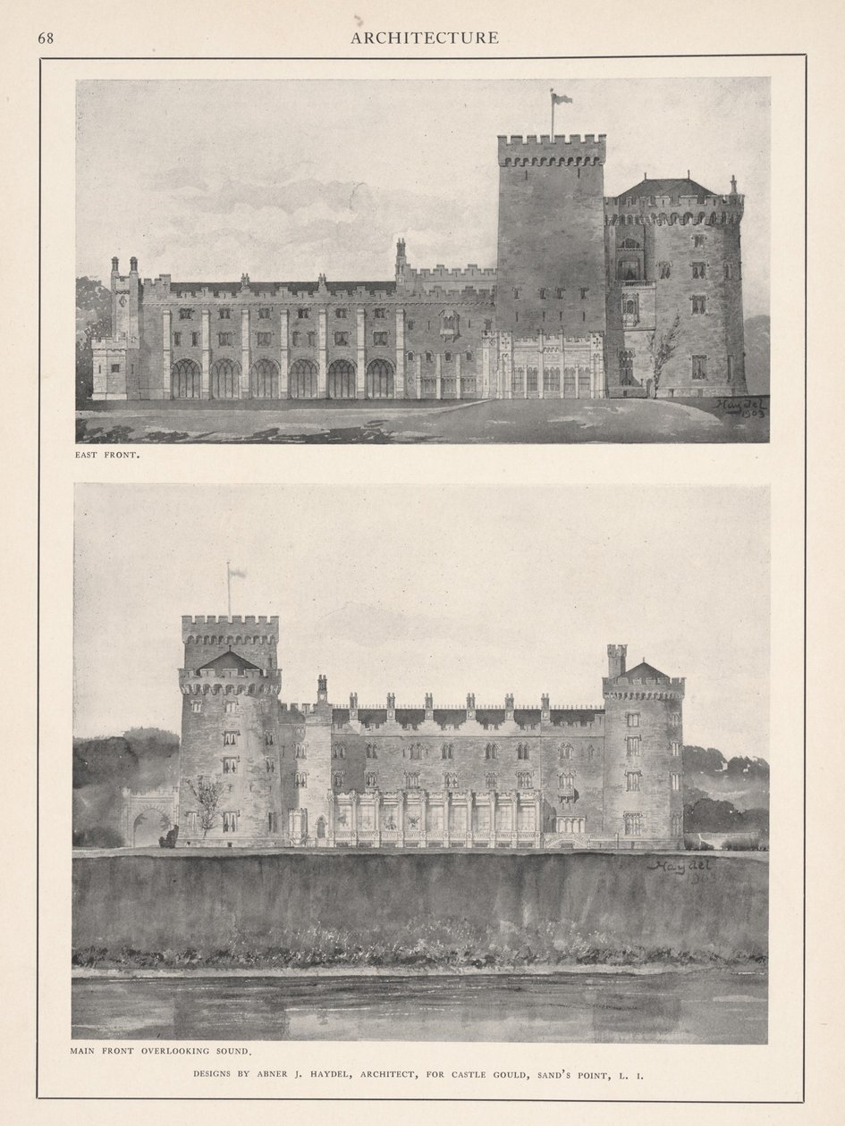 Castle Gould, Hempstead House, 1904 od Abner J. Haydel