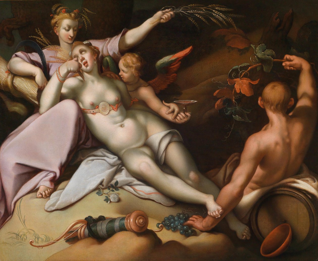 Bez Bakcha a Venuše Venuši mrazí od Abraham Bloemaert