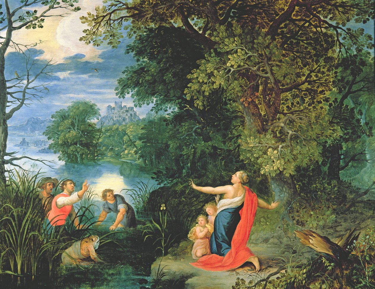 Latona a žáby (olej na mědi) od Abraham Govaerts
