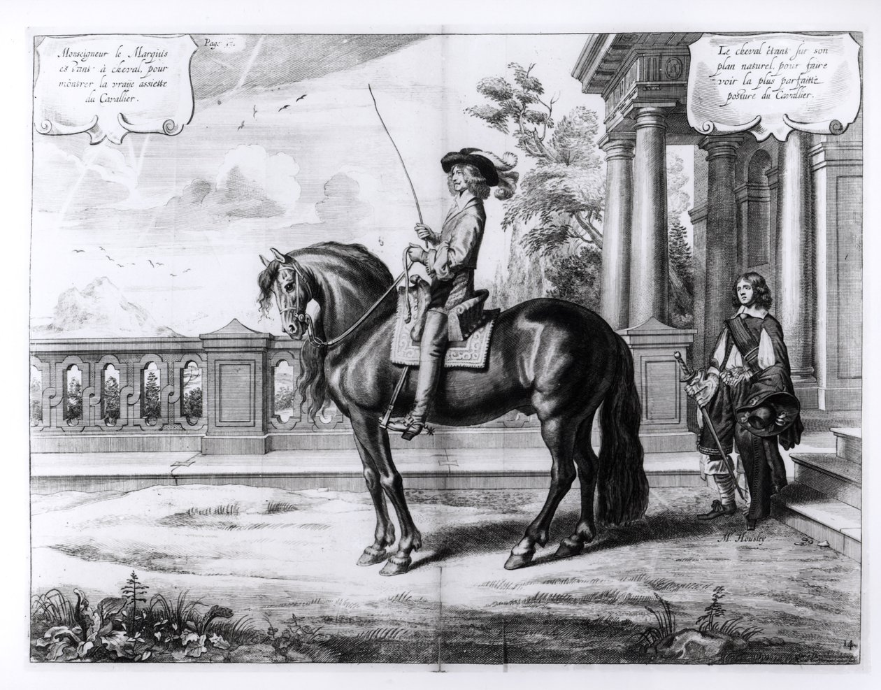 Ilustrace z Jezdeckého manuálu, vyryl Peeter Clouwet (1629-70), 1658 od Abraham Jansz. van Diepenbeke