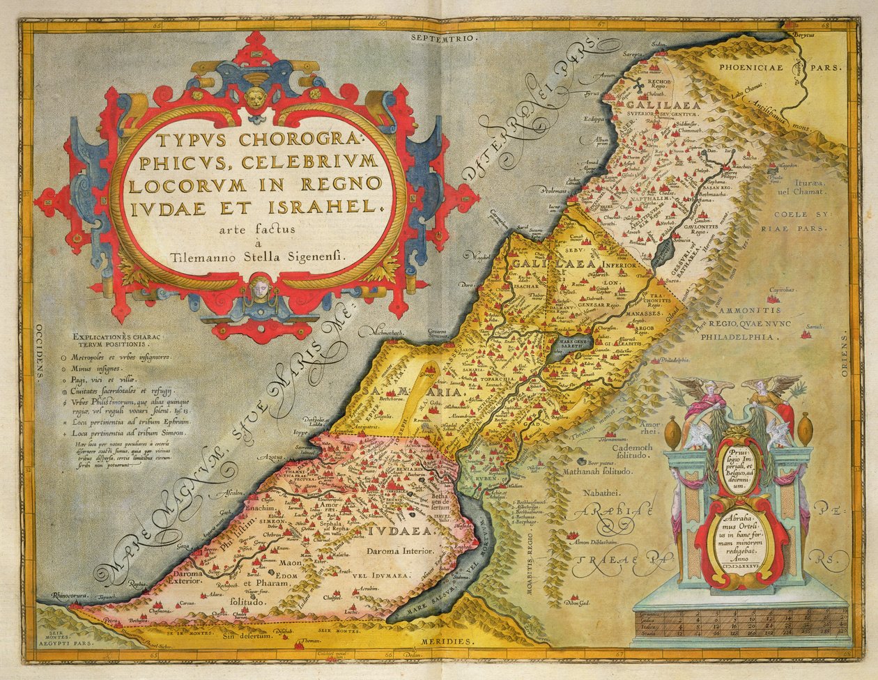 Slavná místa v Judeji a Izraeli, z ‚Theatrum Orbis Terrarum‘, 1603 od Abraham Ortelius