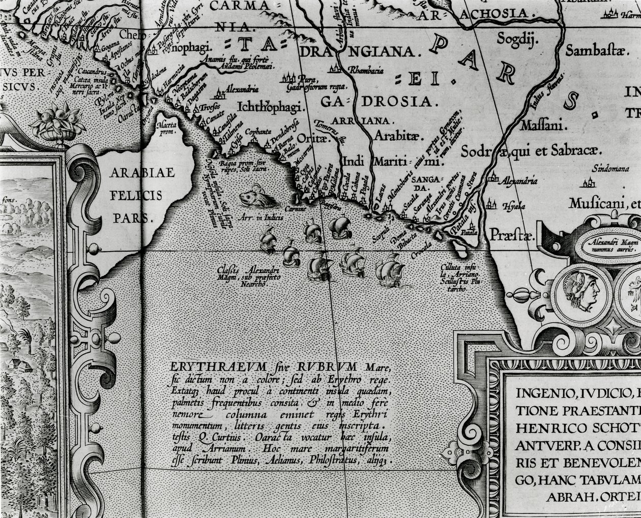Mapa říše Alexandra Velikého, z 