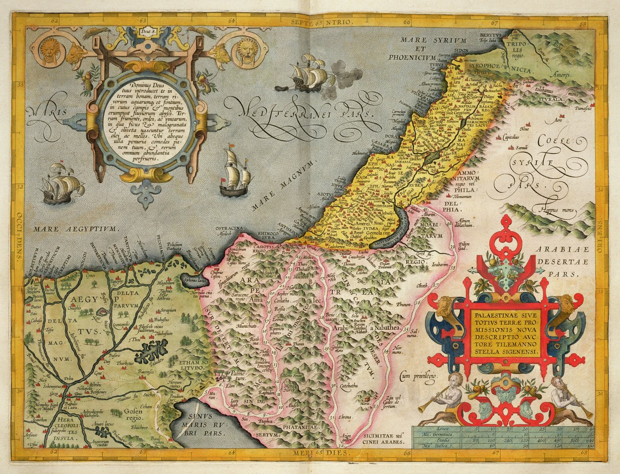 Palestina a země zaslíbená, z ‚Theatrum Orbis Terrarum‘, 1603 od Abraham Ortelius