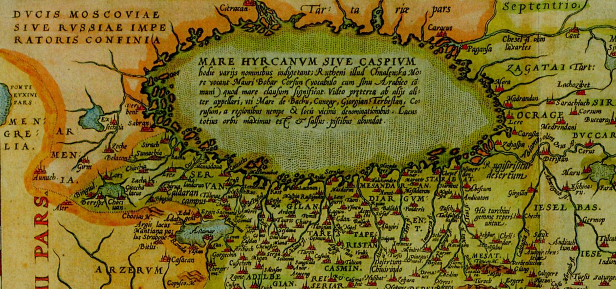 Mapa Ortelius v Persii, Antverpy, 1570 od Abraham Ortelius