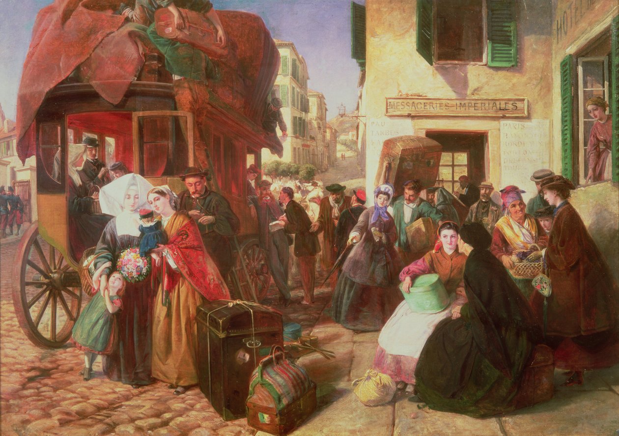Odjezd diligence z Biarritzu, 1862 od Abraham Solomon