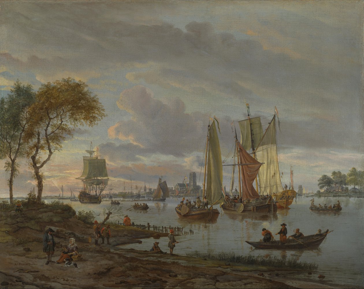 Pohled na řeku od Abraham Storck