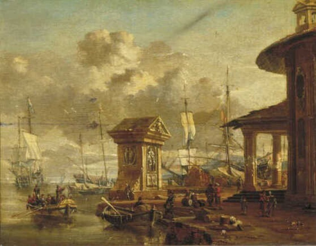 Italský přístav od Abraham Storck