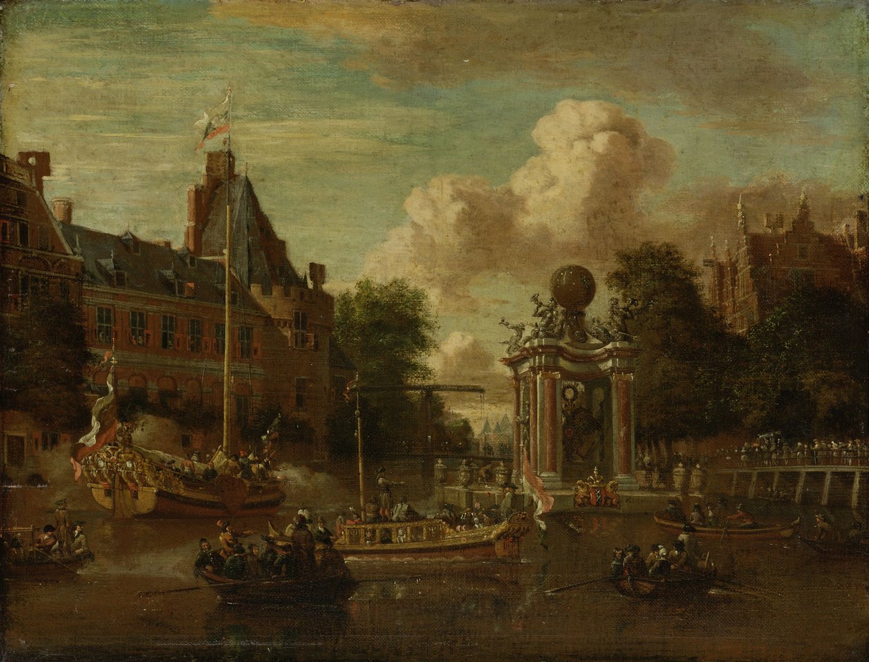 Příjezd ruského vyslanectví do Amsterdamu, 29. srpna 1697 od Abraham Storck