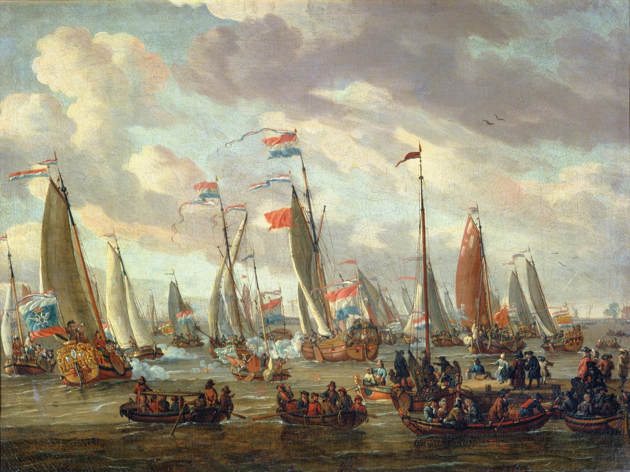Car Petr I. (1672-1725) na návštěvě Anglie v lednu 1698 od Abraham Storck