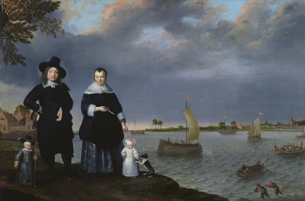 Majitel lodi a jeho rodina, 1650 od Abraham Willaerts