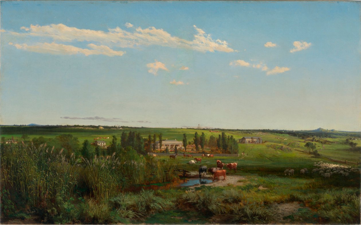"Le domaine de Mount Fyans en Australie"" (usedlost Mount Fyans) Peinture de Louis Buvelot (1814-1888) - 1869 - Olej na plátně Rozměr 58,6x95,3 cm Národní galerie Austrálie, Canberra od Abraham Louis Buvelot