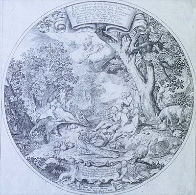 Zlatý věk, vyrytý Jan Theodore De Bry (1561-1623) (lept) od Abraham (after) Bloemaert