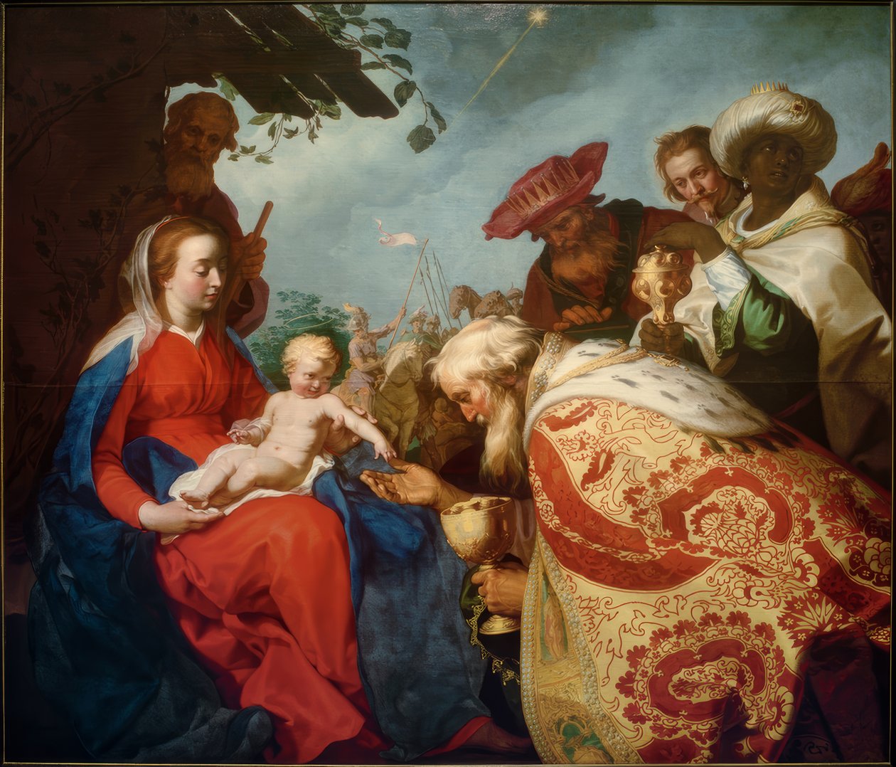 Klanění tří králů od Abraham Bloemaert