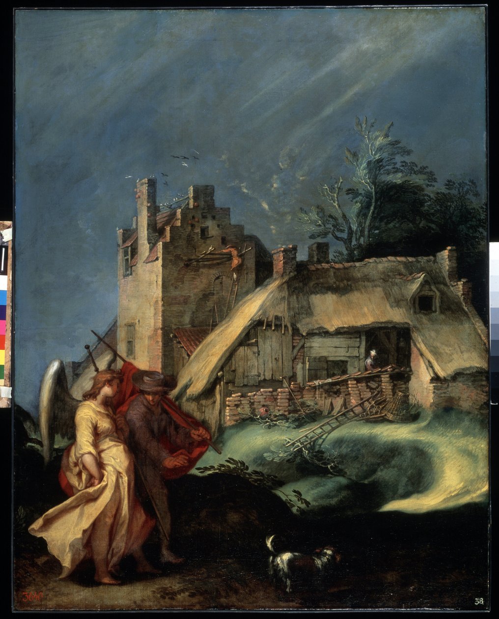 "Mladý Tobiáš a anděl (archanděl Rafael)" (Krajina s Tobiášem a andělem) Malba Abrahama Bloemaerta (1566-1651) 1610-1615 Rozměr 139x107,5 cm Muzeum Ermitáž, Petrohrad (St. Petersburg) od Abraham Bloemaert