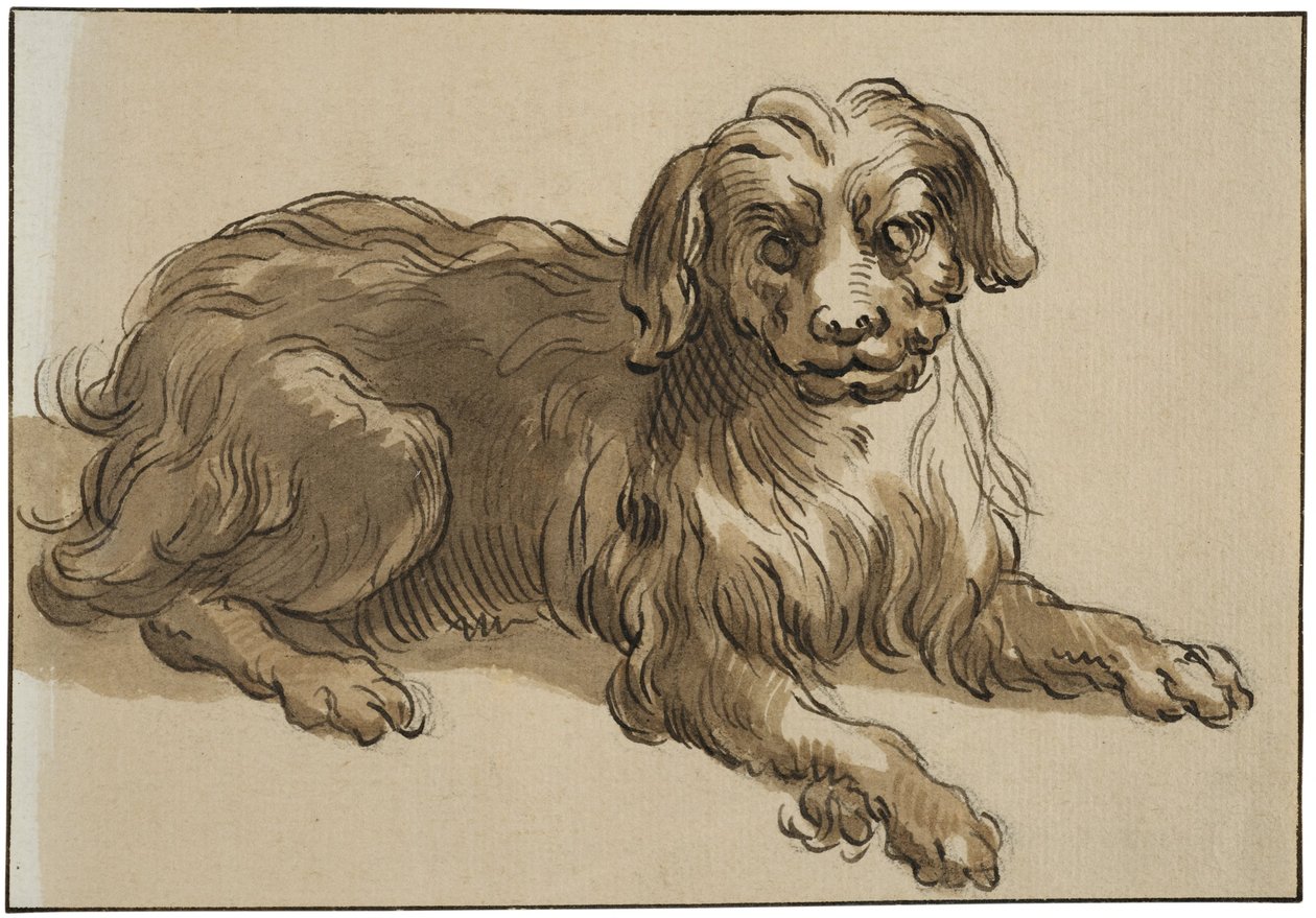 Dlouhosrstý pes od Abraham Bloemaert