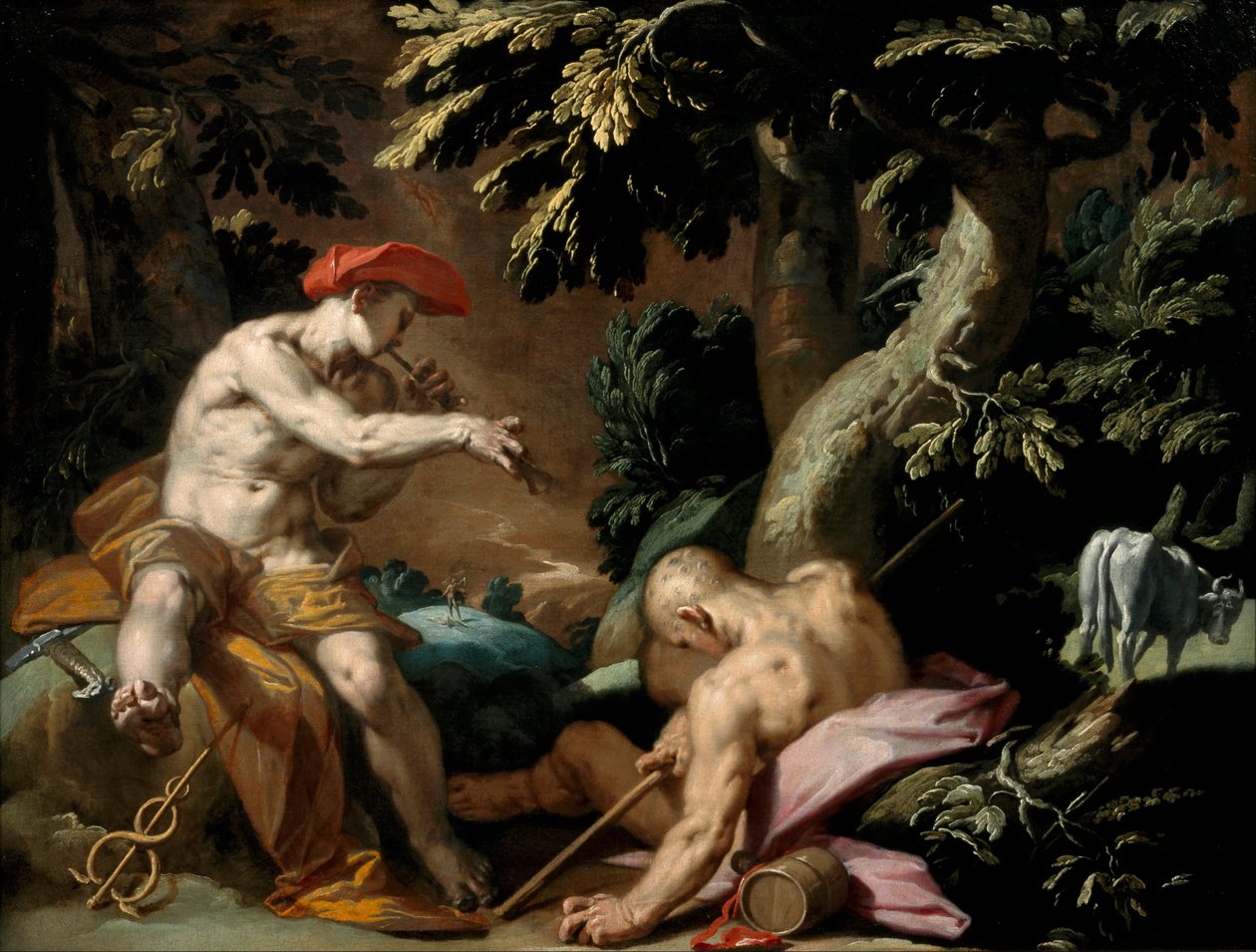 Merkur, Argus a Io, asi 1592 od Abraham Bloemaert