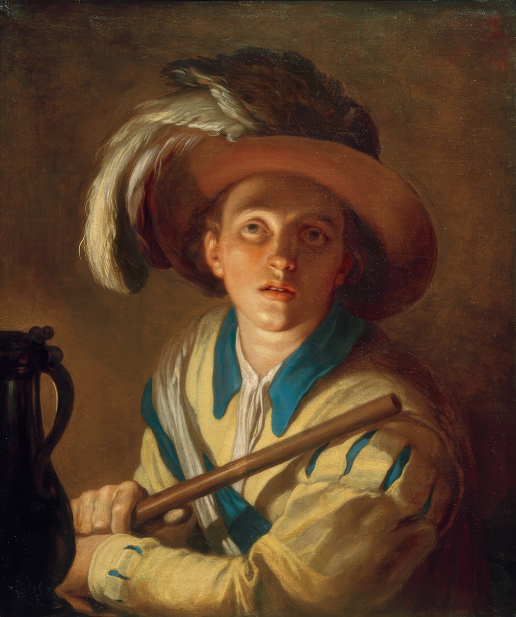 Hráč na flétnu od Abraham Bloemaert
