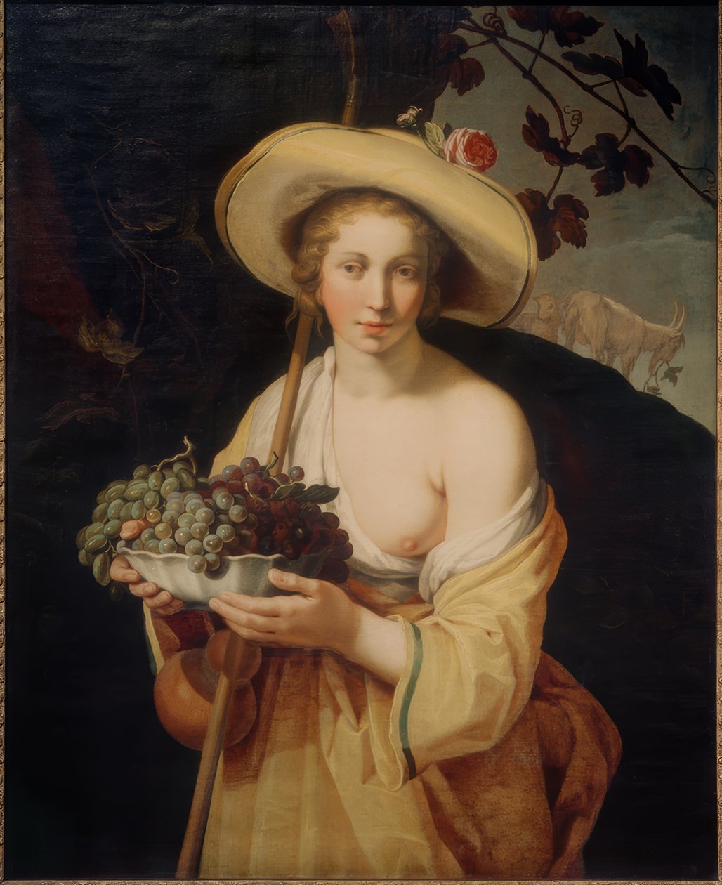 Pastýřka s hrozny od Abraham Bloemaert