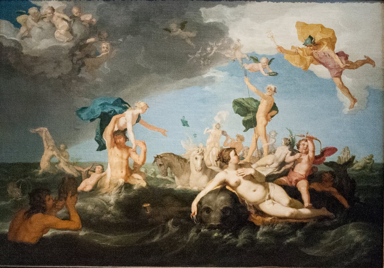 Švédština:  Neptunus triumftåg Neptunův triumf od Abraham Bloemaert