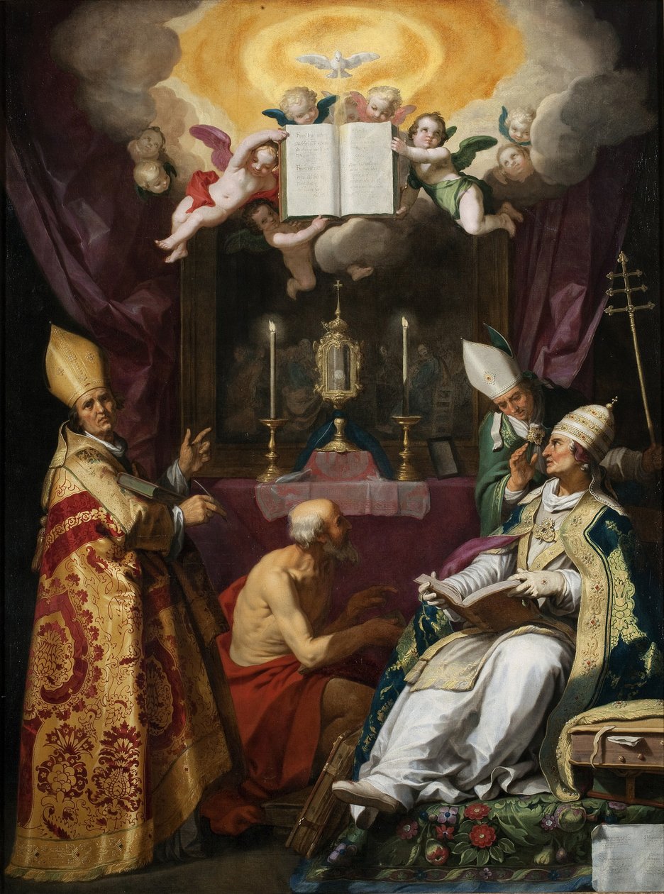 Čtyři otcové latinské církve od Abraham Bloemaert
