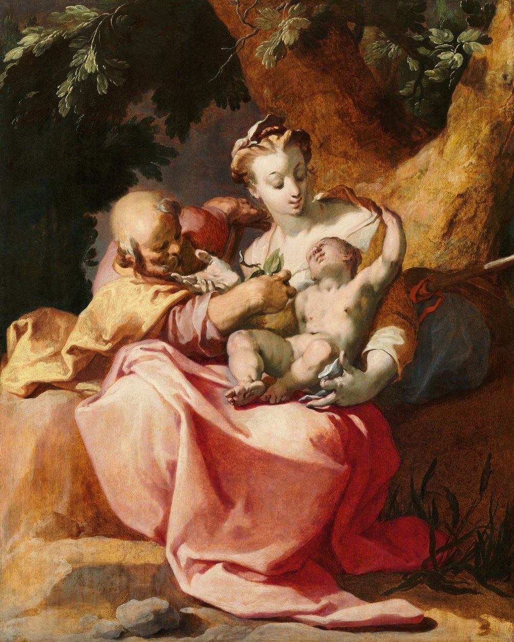 Zbytek na útěku do Egypta, 1592. od Abraham Bloemaert