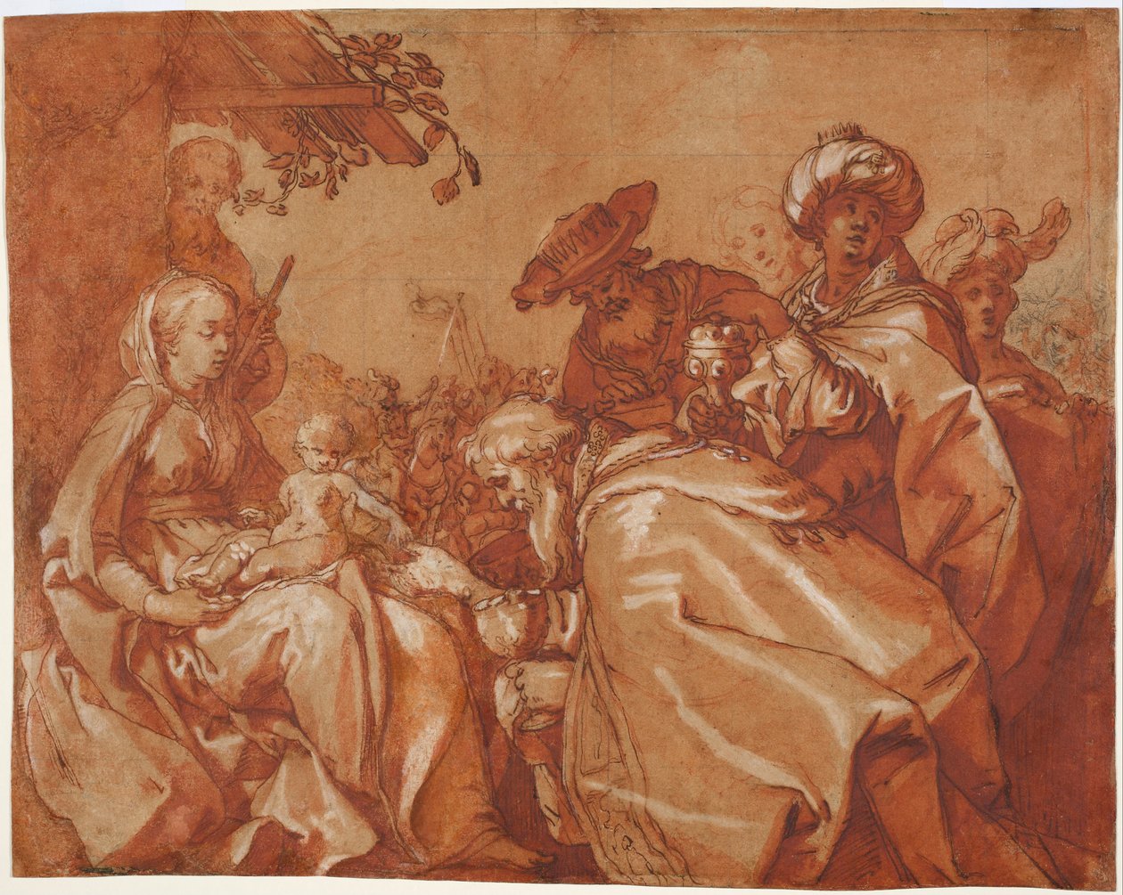 Klanění tří králů od Abraham Bloemaert