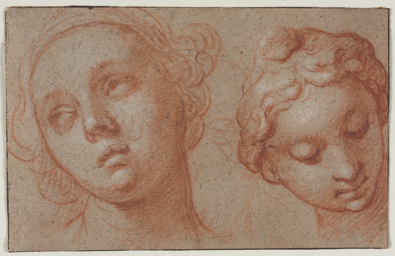 Dvě ženské hlavy, první polovina 17. století. od Abraham Bloemaert