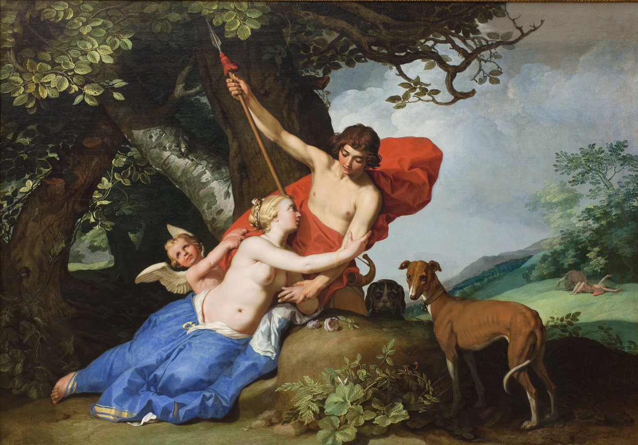 Venuše a Adonis od Abraham Bloemaert