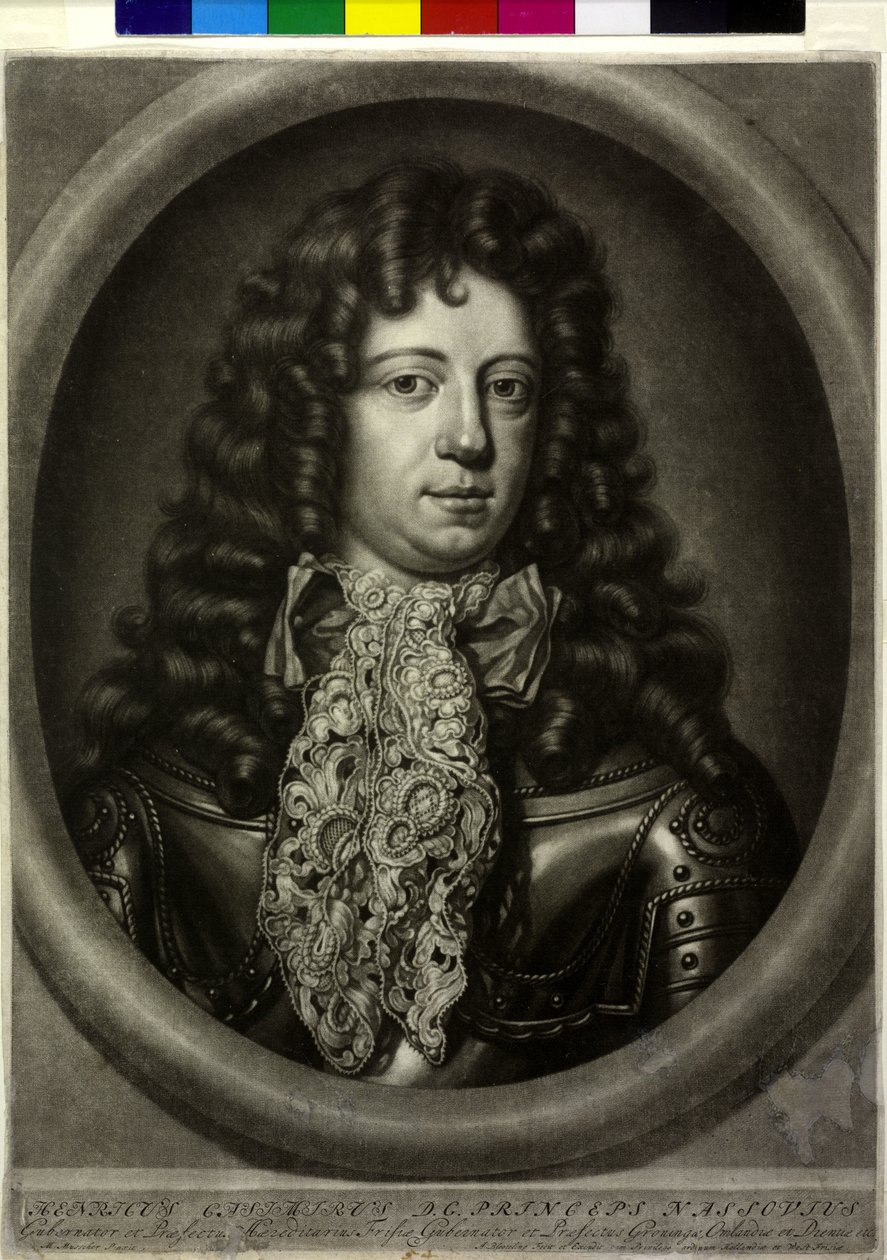 Hrabě Nassau-Diez Jindřich Kazimír II. od Abraham Blooteling