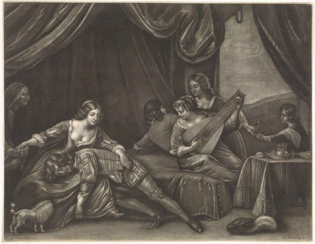 Marnotratný syn v nevěstinci od Abraham Bloteling (possibly)