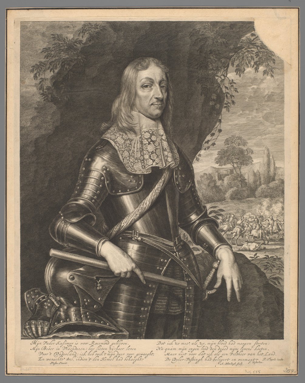 Portrét Willema Frederika, hraběte z Nassau-Dietz od Abraham Bloteling