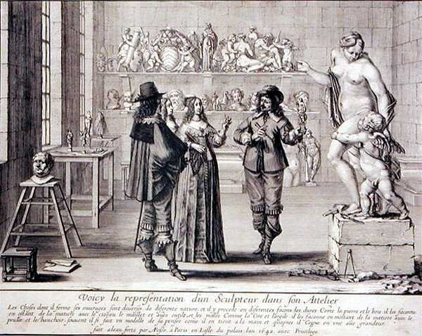 Sochař ve svém ateliéru (rytina) od Abraham Bosse