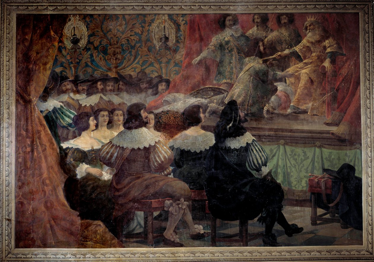 Divadelní reprezentace v 17. století na zámku Grosbois Obraz od Abrahama Bosse (1602-1676) od Abraham Bosse
