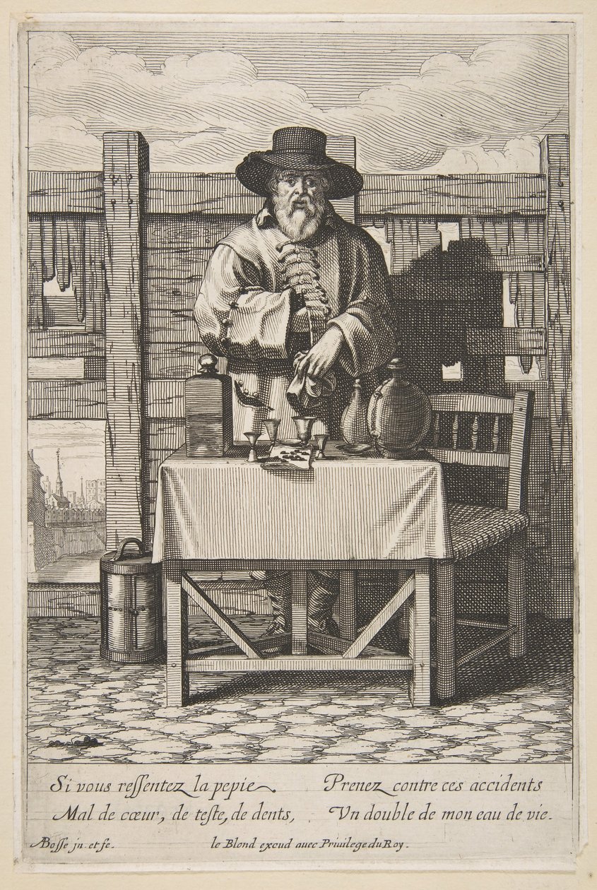 Brandy or Cure Seller, střední až konec 17. století. od Abraham Bosse