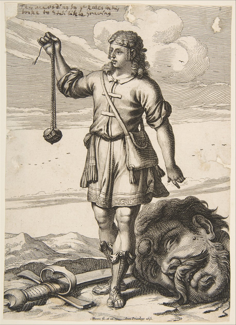 David s hlavou Goliáše, 1651. od Abraham Bosse