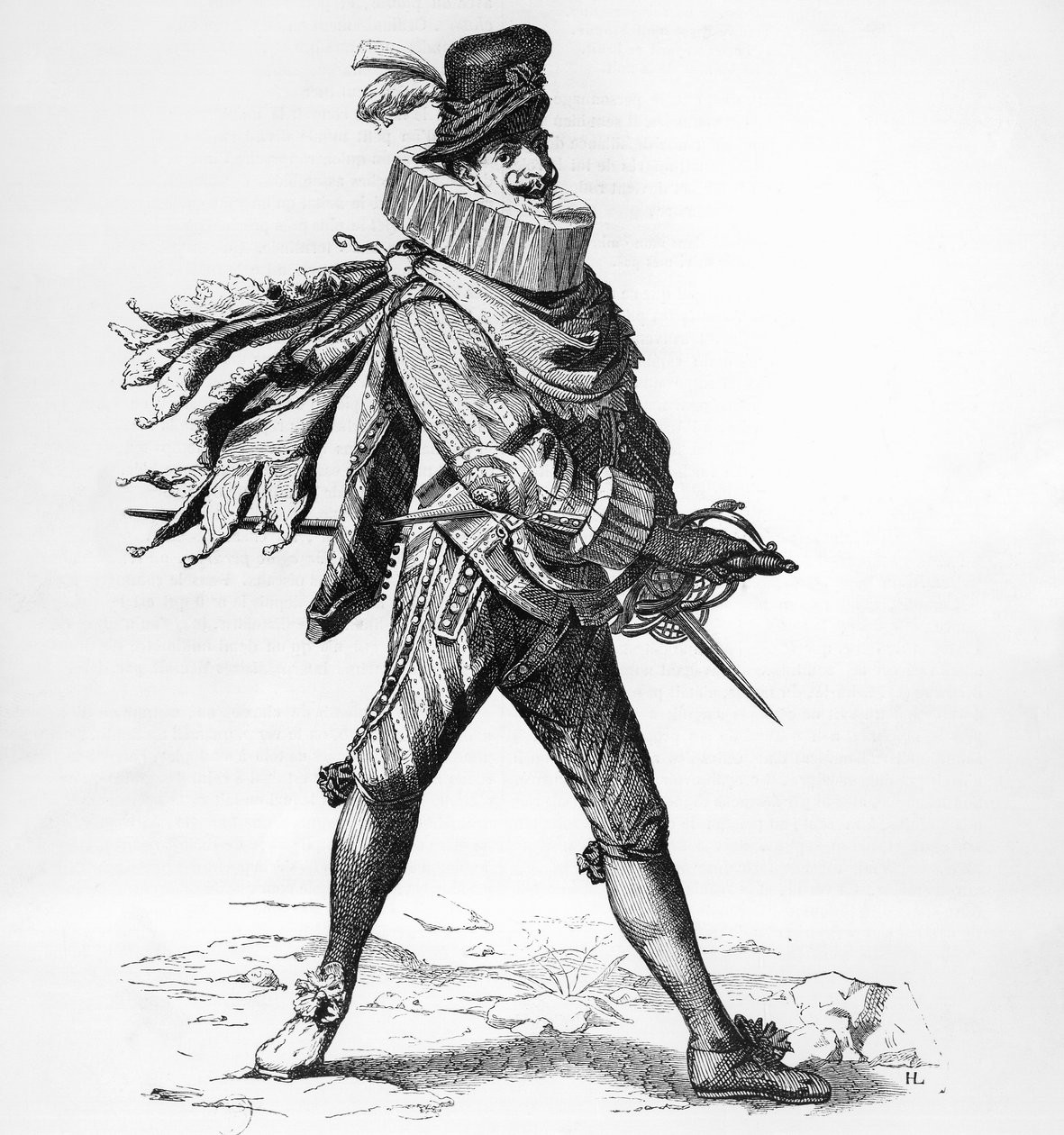 Portrét Silvia Fiorilla (17. století), italského herce Commedia dell