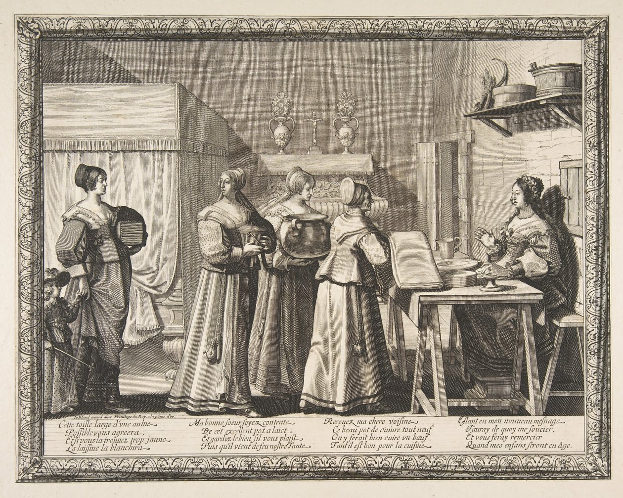 Dárky nabízené nevěstě Dárky nabízené nevěstě, ca. 1633. od Abraham Bosse