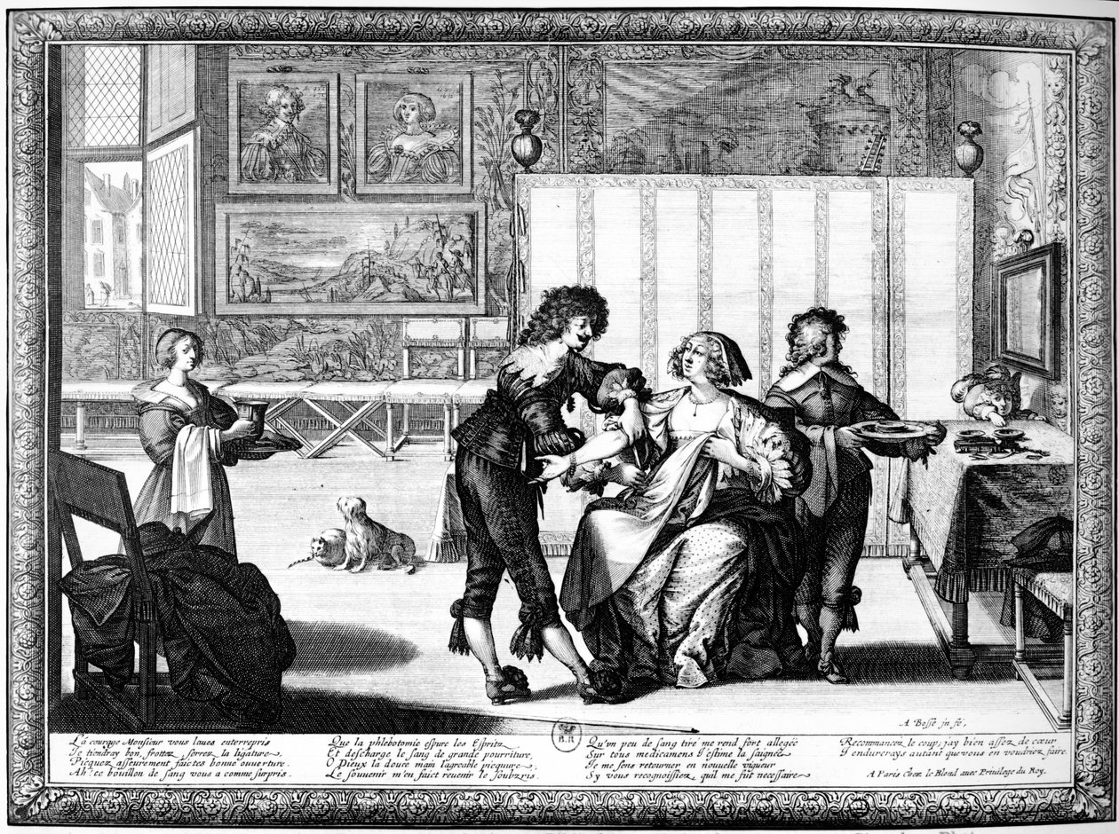 The Blood Letting (rytina) (černobílá fotografie) od Abraham Bosse